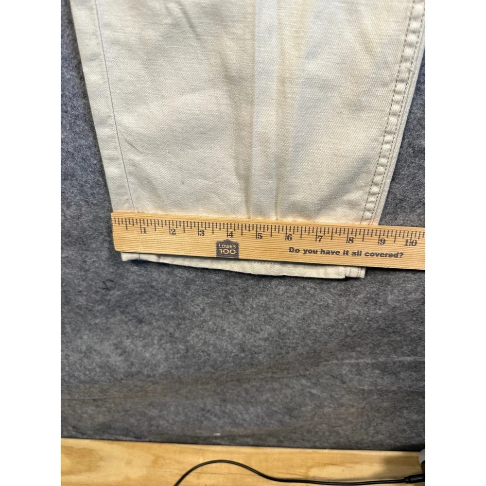 Tommy‎ Bahama Authentic Jeans Mens 36x34 Cream Cotton Linen Straight Leg Pants